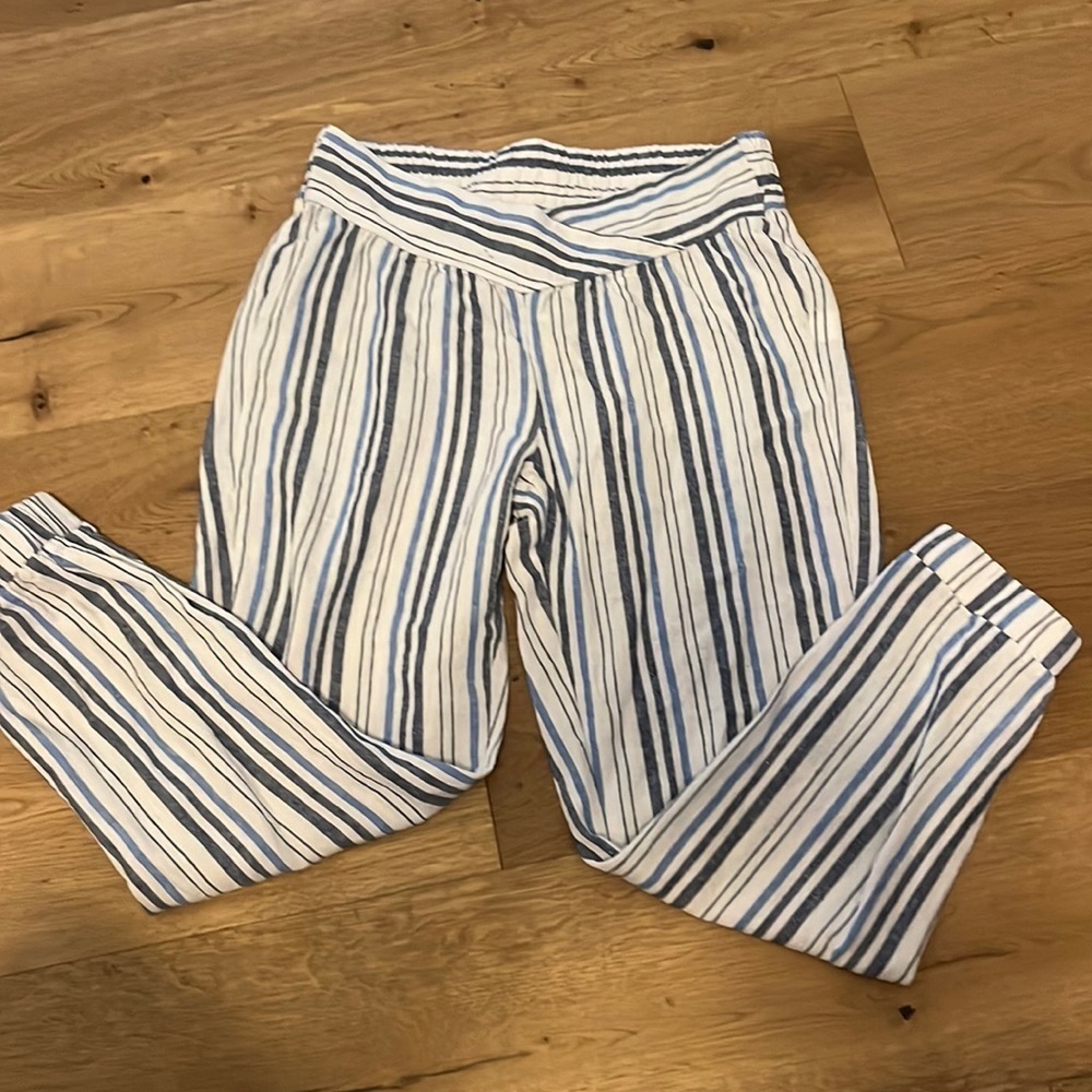 Indigo Rein Linen Blend striped Pants
